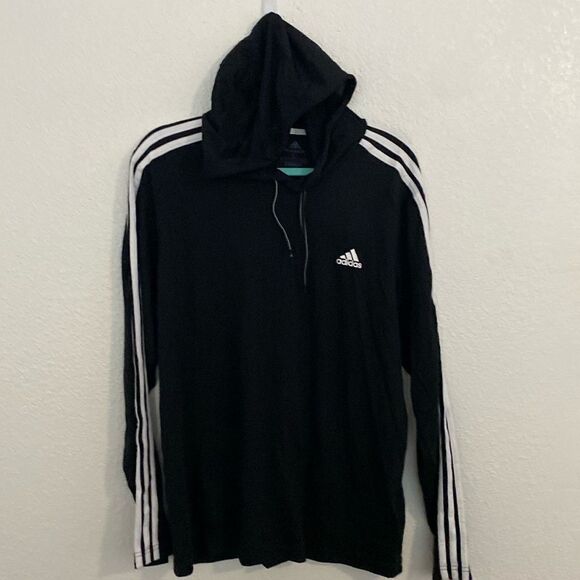 NWT- ADIDAS-Lightweight Pullover Hoodie T-Shirt- Size Large - Picture 1 of 11